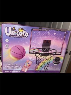 Unicorn Lighting Basketball Board - Pink
